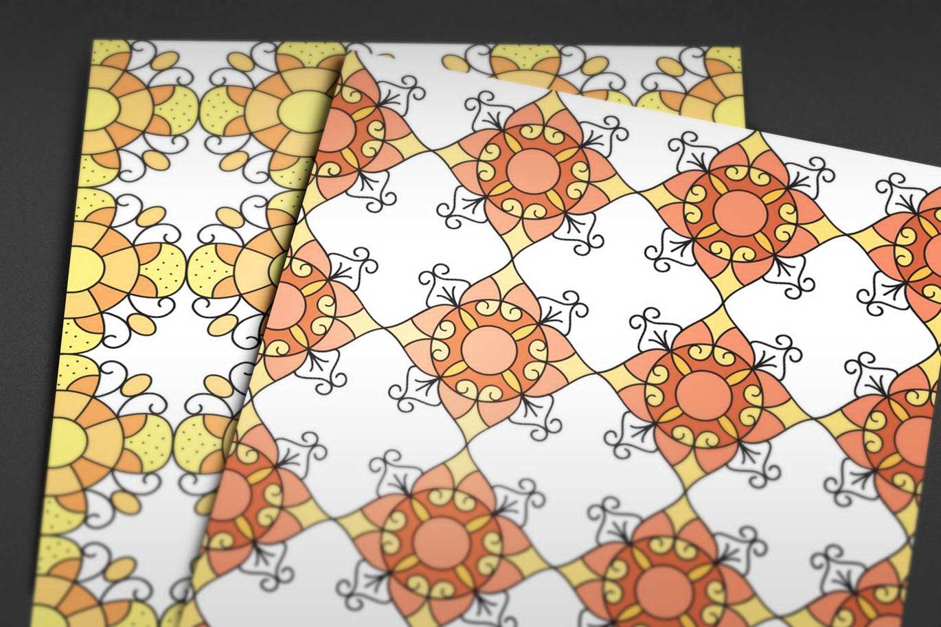 花卉曼陀罗无缝循环图案 Floral Mandalas Seamless Pattern Background Textures插图2 花卉曼陀罗无缝循环图案 Floral Mandalas Seamless Pattern Background Textures
