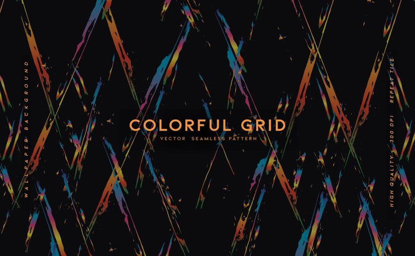 彩色网格背景纹理素材 Colorful Grid Background Textures
