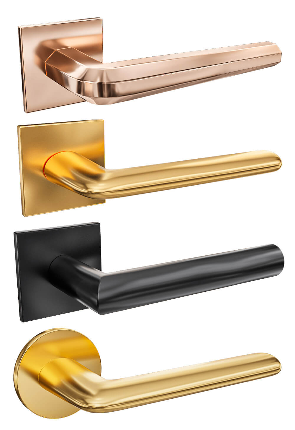 金属条形门把手3D模型 Tupai door handle插图