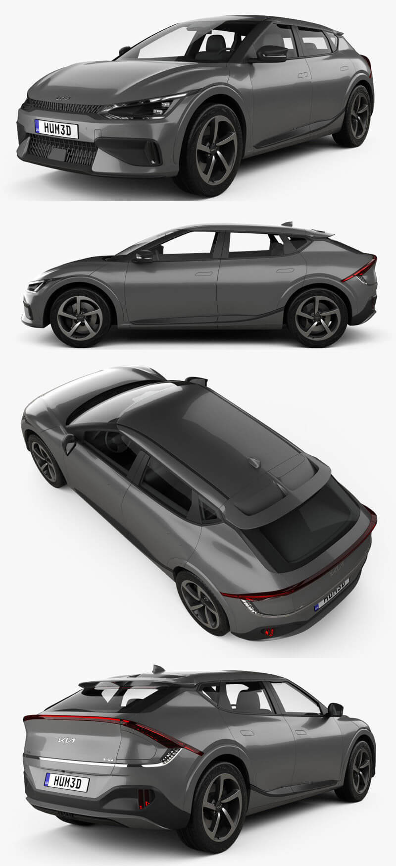 起亚Kia汽车3D模型 Kia EV6 GT 2022 3D Model插图