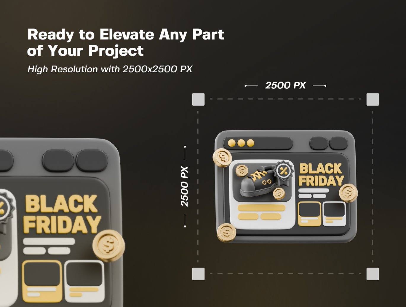 黑色星期五购物3D插画素材集v3 Black Friday Shopping 3D Illustrations Bundle v3插图3 黑色星期五购物3D插画素材集v3 Black Friday Shopping 3D Illustrations Bundle v3