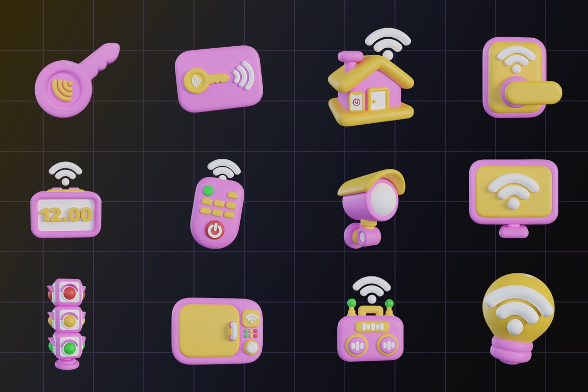 智能家居与物联网图标套装 Smart Home & IoT Icon Set插图2 智能家居与物联网图标套装 Smart Home & IoT Icon Set
