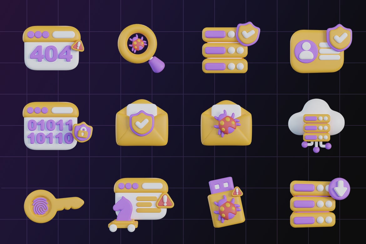 网络安全防护主题矢量图标包 Cyber Security Icon Pack插图2 网络安全防护主题矢量图标包 Cyber Security Icon Pack