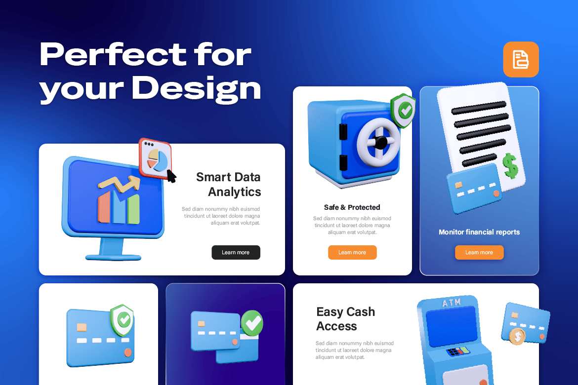 数字金融概念3D图标集 Digital Finance 3D Icons插图2 数字金融概念3D图标集 Digital Finance 3D Icons