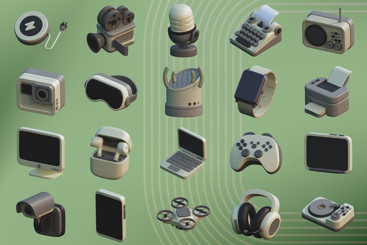 智能科技 gadget设备3D插画 Gadget Device 3D Illustration插图1 智能科技 gadget设备3D插画 Gadget Device 3D Illustration