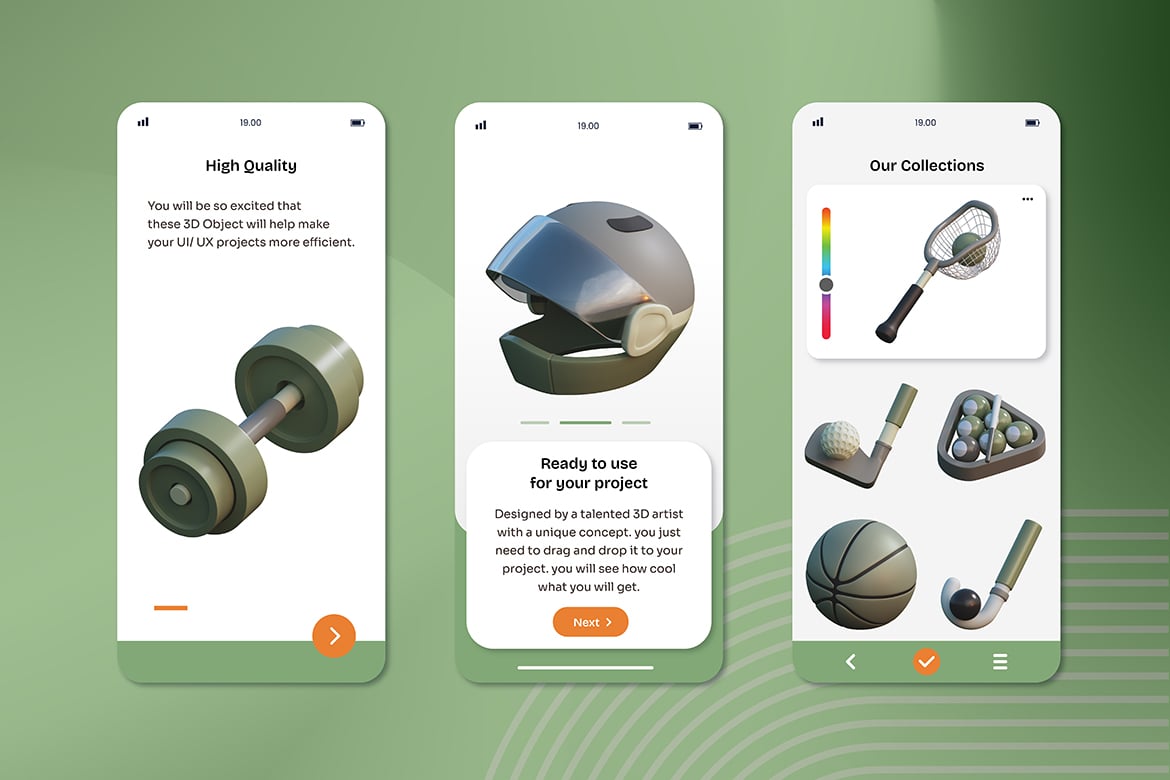 体育运动装备器械3D插画 Sport Equipment 3D Illustration插图5 体育运动装备器械3D插画 Sport Equipment 3D Illustration