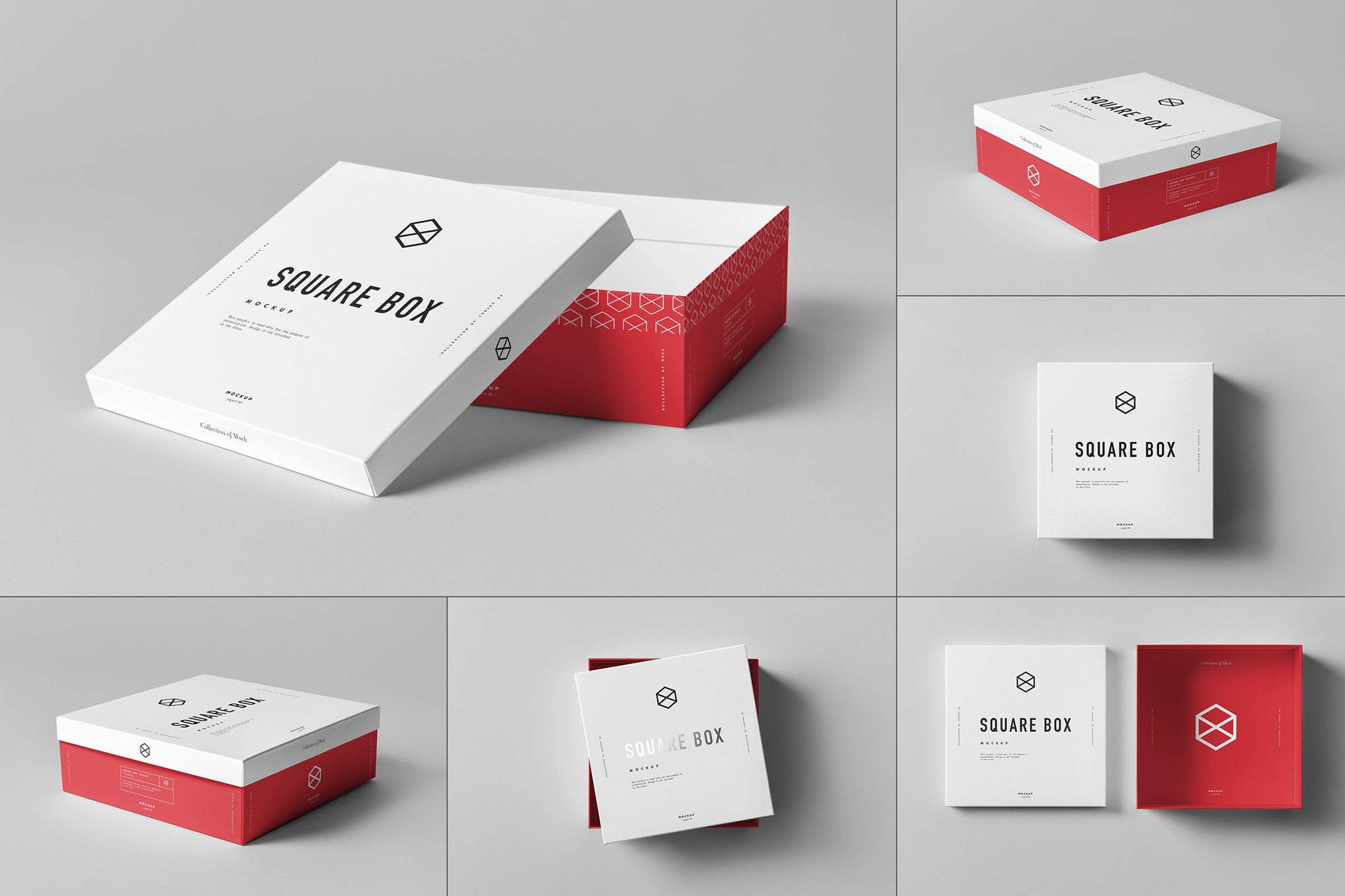 方形鞋盒设计展示样机 Square Shoe Box Mockup插图 方形鞋盒设计展示样机 Square Shoe Box Mockup