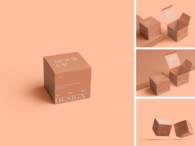 产品包装盒外观设计样机素材 Box Packaging Mockup