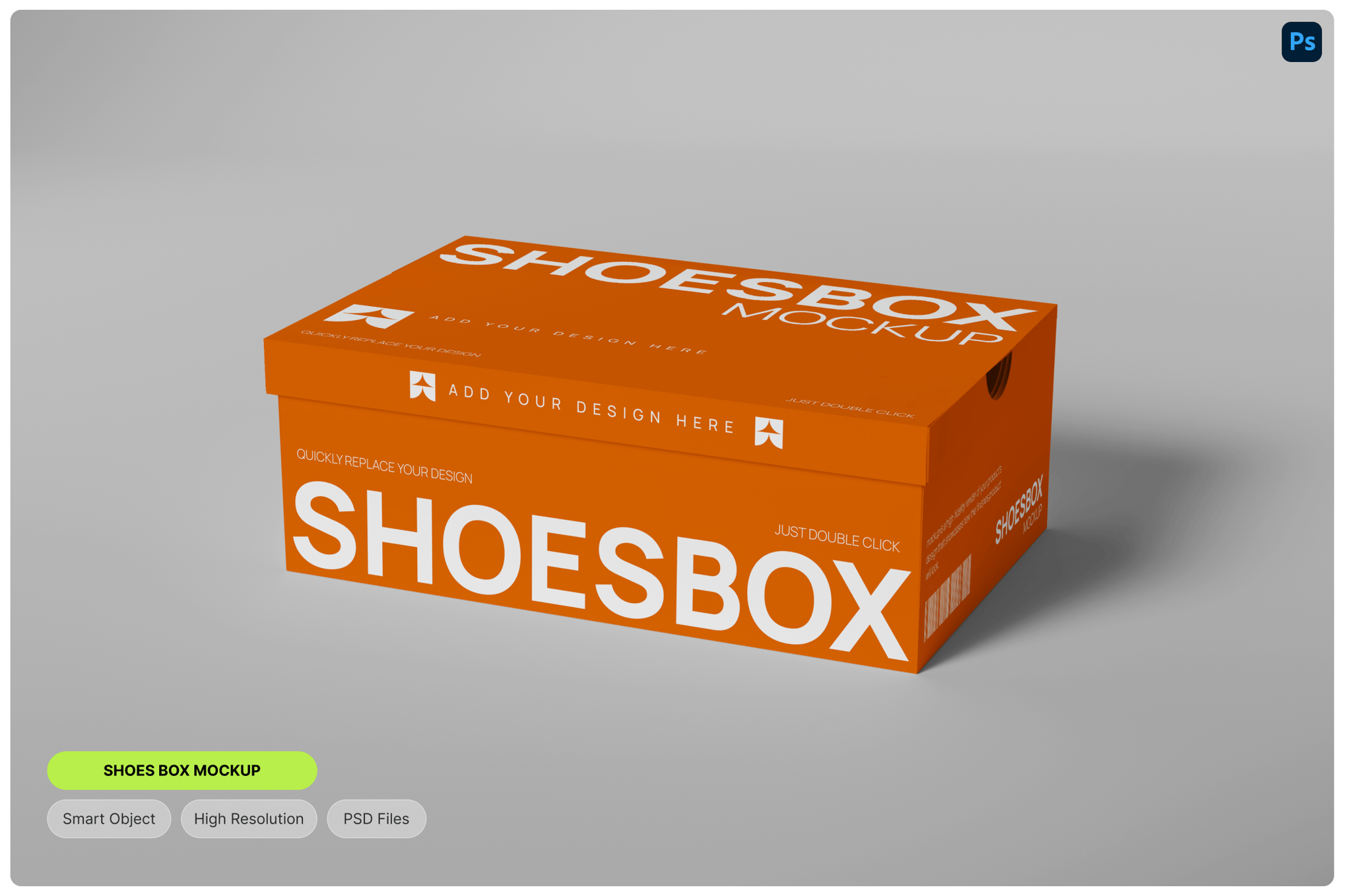 鞋子包装盒立体展示样机 Shoes Box Mockup插图 鞋子包装盒立体展示样机 Shoes Box Mockup