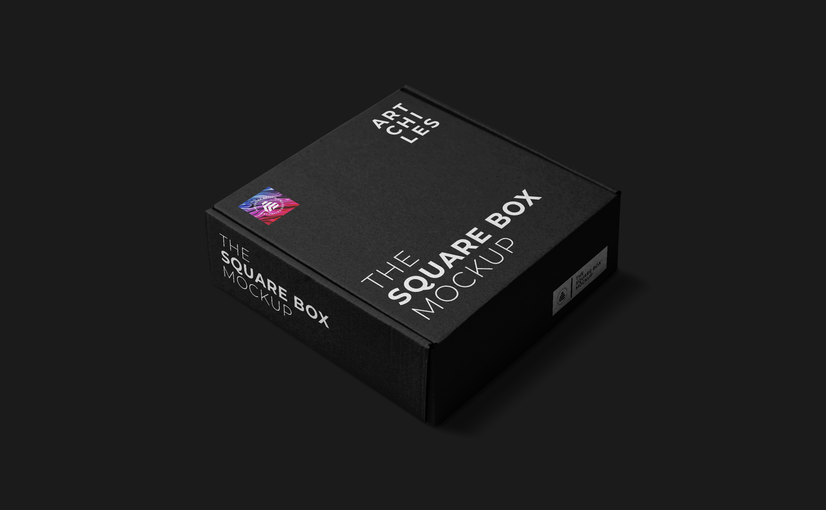 方形纸盒包装设计样机模板 Square Box Mockup