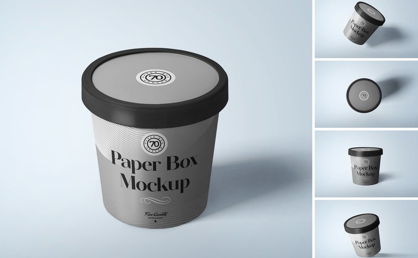 圆形高端礼盒包装设计样机 Round Box Mockup