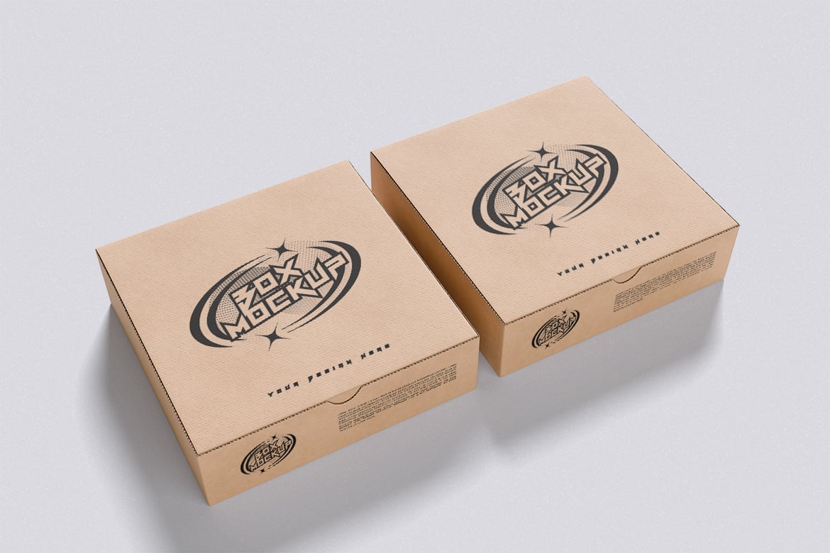快递盒包装设计展示样机 Box Mockup插图2 快递盒包装设计展示样机 Box Mockup
