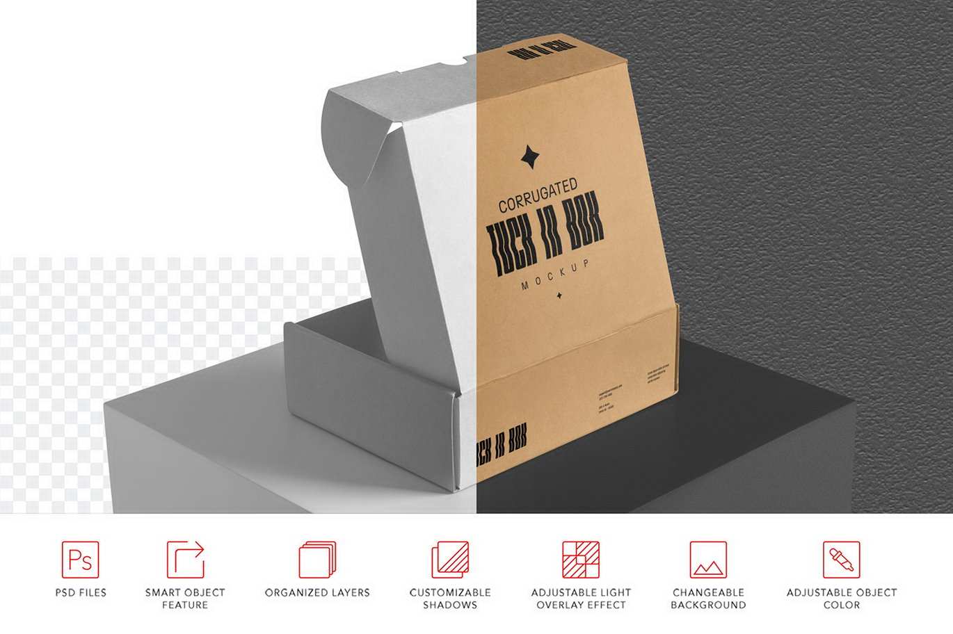 长方形纸盒立体展示样机 Box Mockup_ Product Mockups ft插图6 长方形纸盒立体展示样机 Box Mockup_ Product Mockups ft