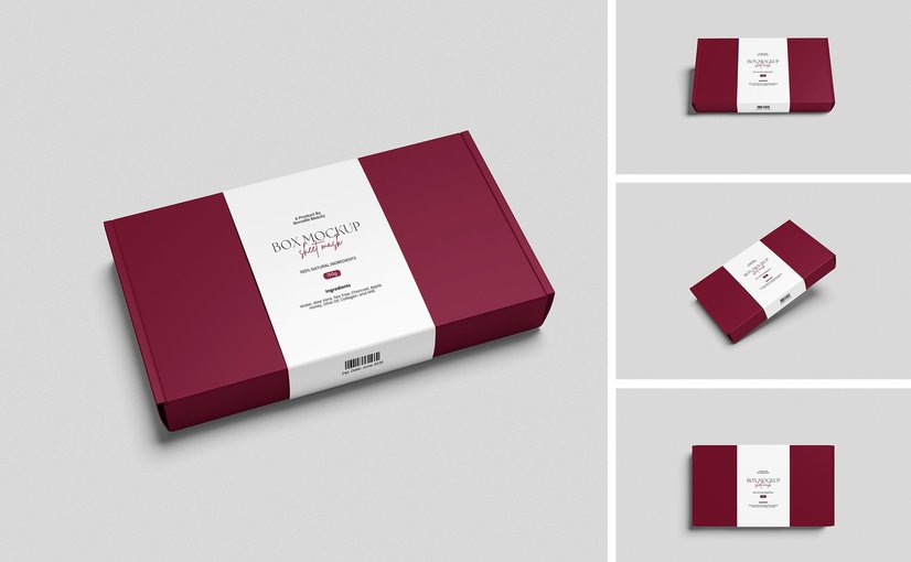 高端礼盒品牌展示样机 Box Mockup_ Product Mockups ft