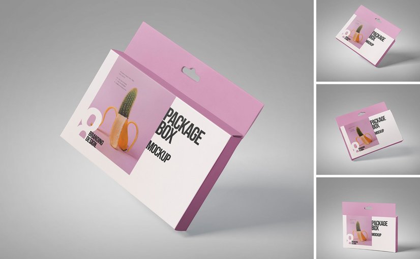 slim薄型包装盒展示样机 Slim Box Mockup