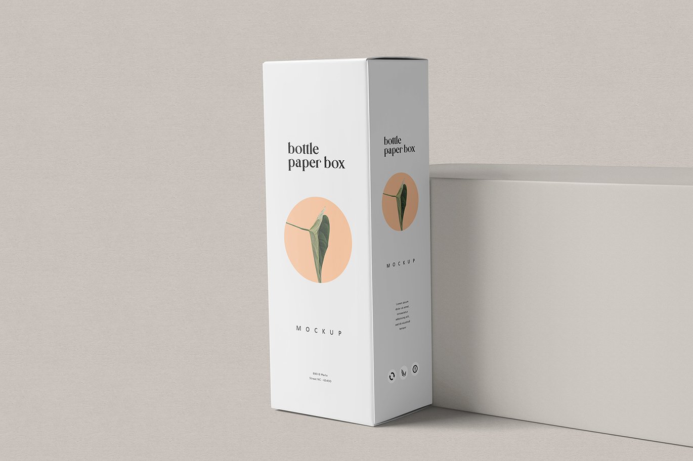 化妆品瓶纸盒模型展示样机 Box Mockup插图1 化妆品瓶纸盒模型展示样机 Box Mockup
