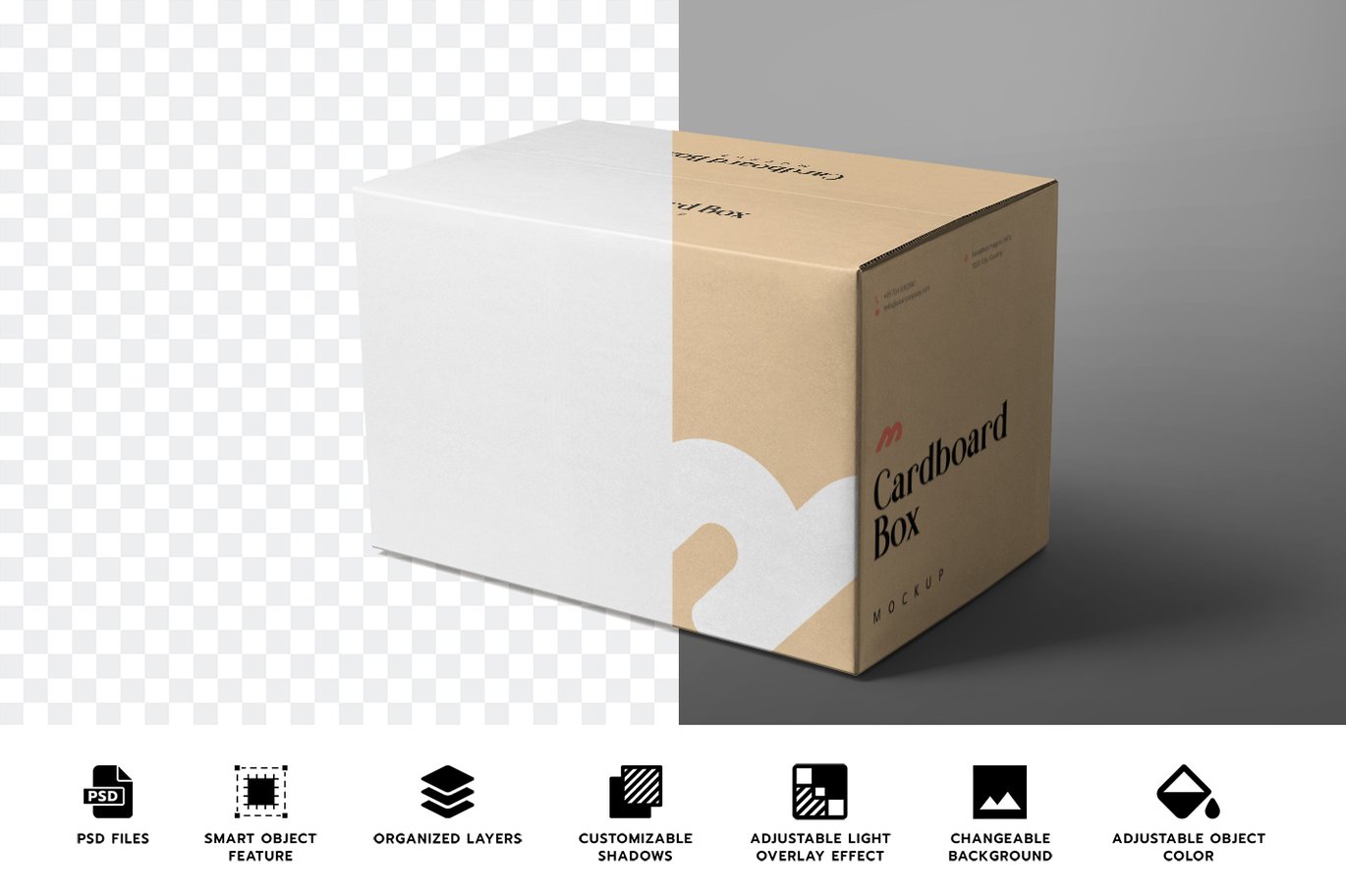 电商邮寄纸箱品牌展示样机 Box Mockup插图2 电商邮寄纸箱品牌展示样机 Box Mockup