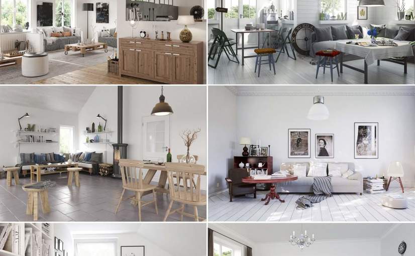 10组家庭室内场景3D模型合集 Home Interior Scenes 3D Models Bundle – 10 Sets