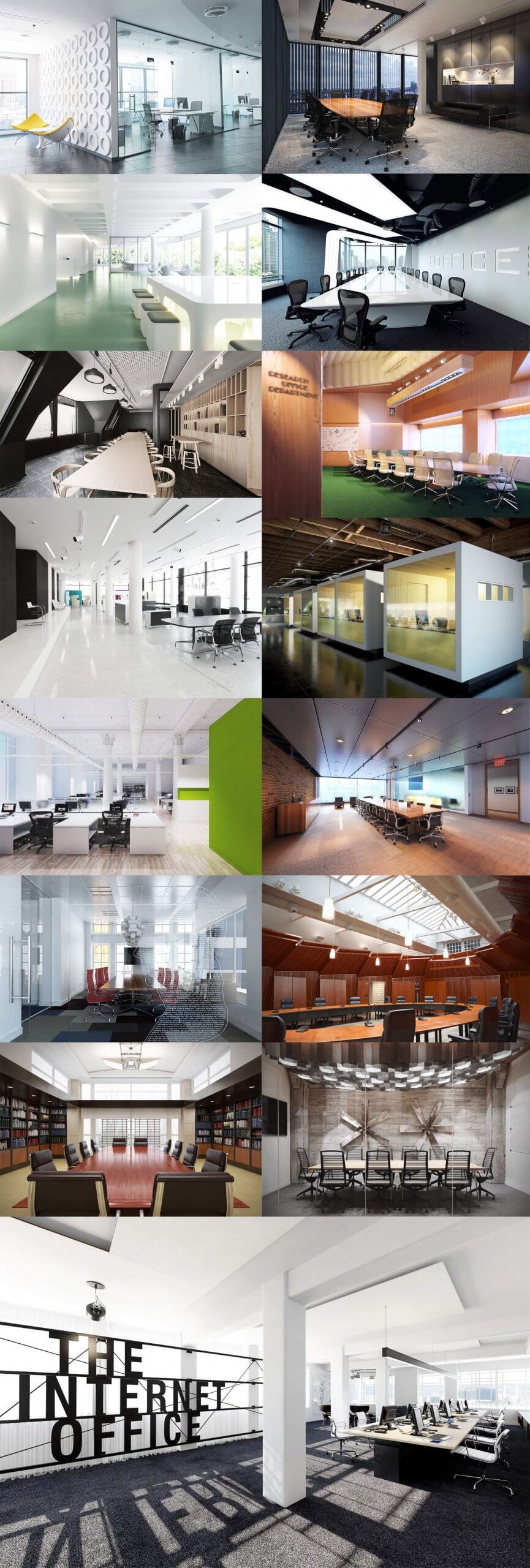 15组带纹理的办公室内部场景3D模型合集 Textured Office Interior 3D Models Bundle插图