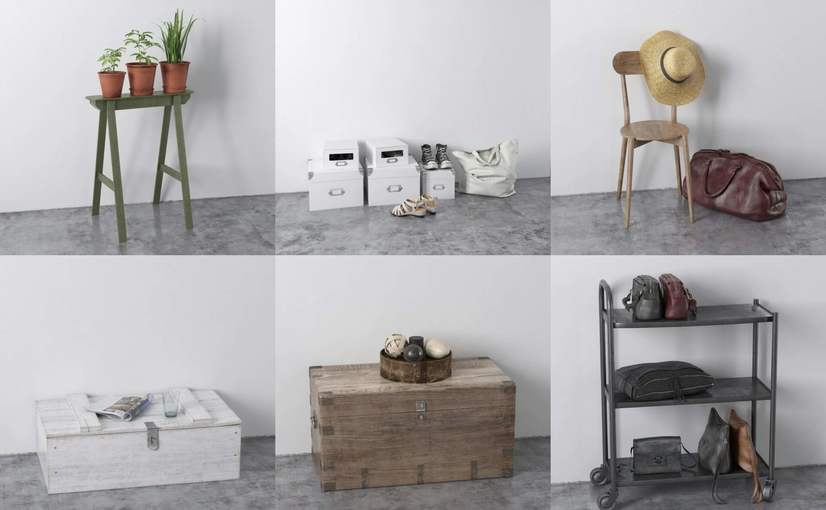 12组室内道具组合装饰组合3D模型合集 Interior Props & Decor 3D Models Bundle
