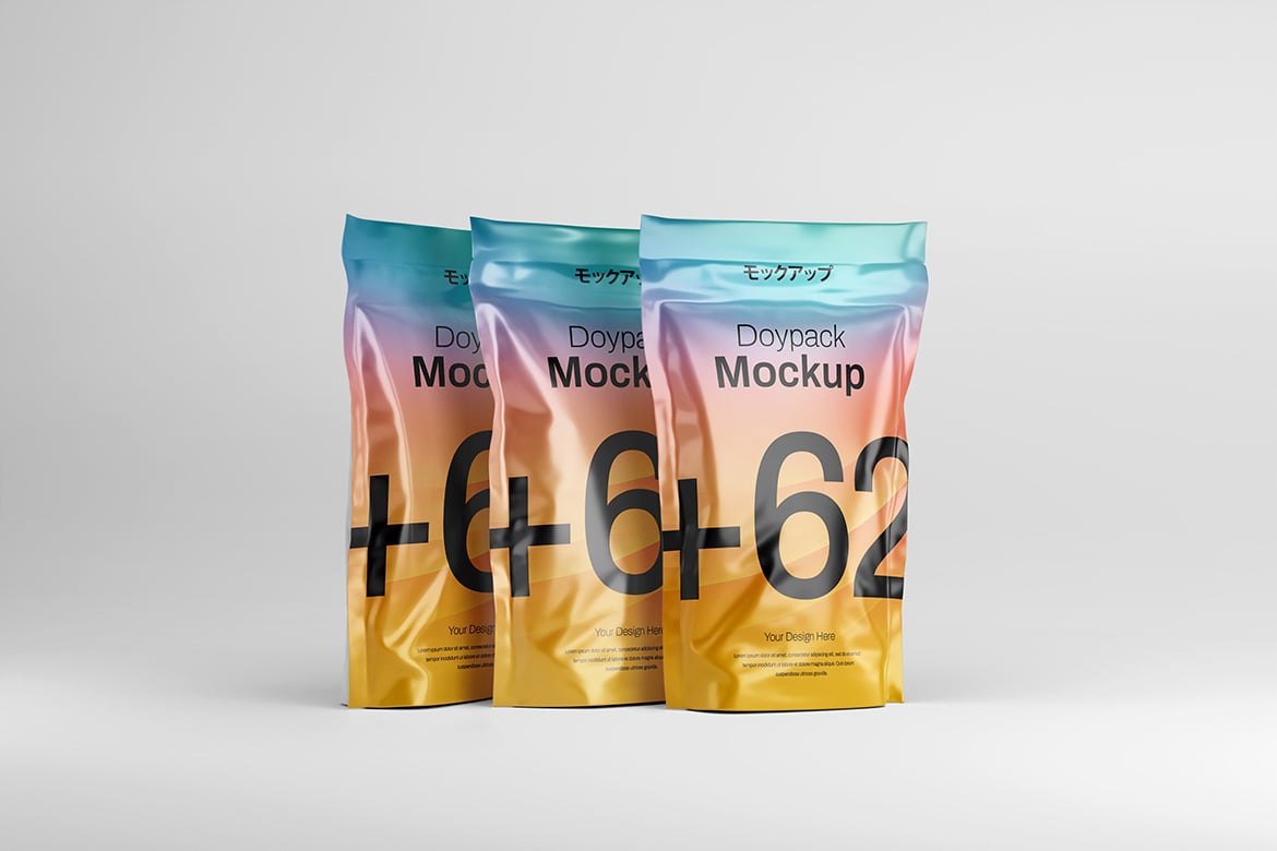自立袋食品包装样机 Doypack Mockup PSD Templates插图1 自立袋食品包装样机 Doypack Mockup PSD Templates