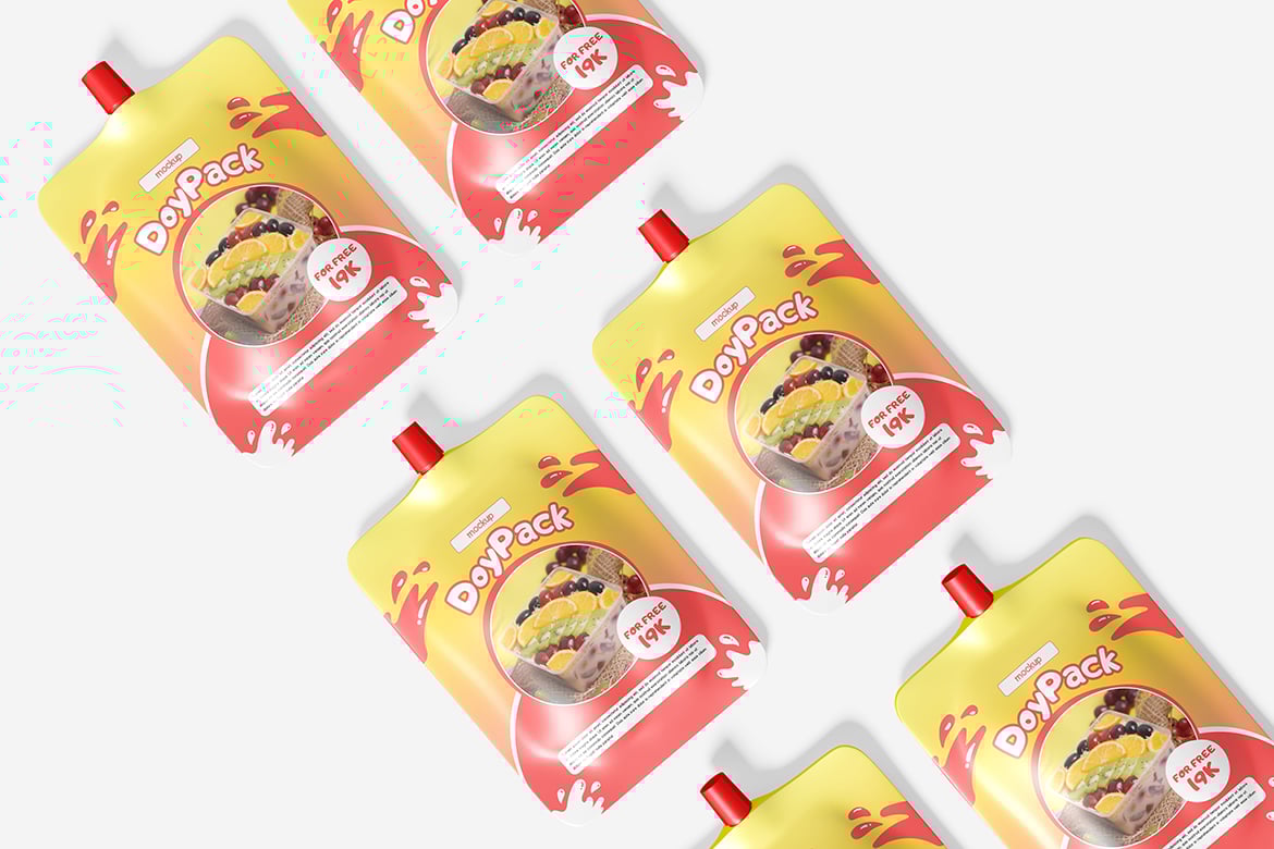 自立袋食品包装样机模版 Doypack Mockup PSD Templates插图1 自立袋食品包装样机模版 Doypack Mockup PSD Templates