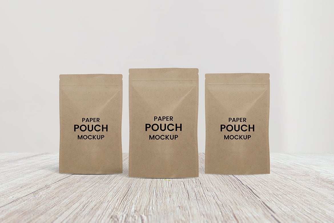 包装袋贴图样机模板 Pouch Packaging Mockup PSD插图2 包装袋贴图样机模板 Pouch Packaging Mockup PSD