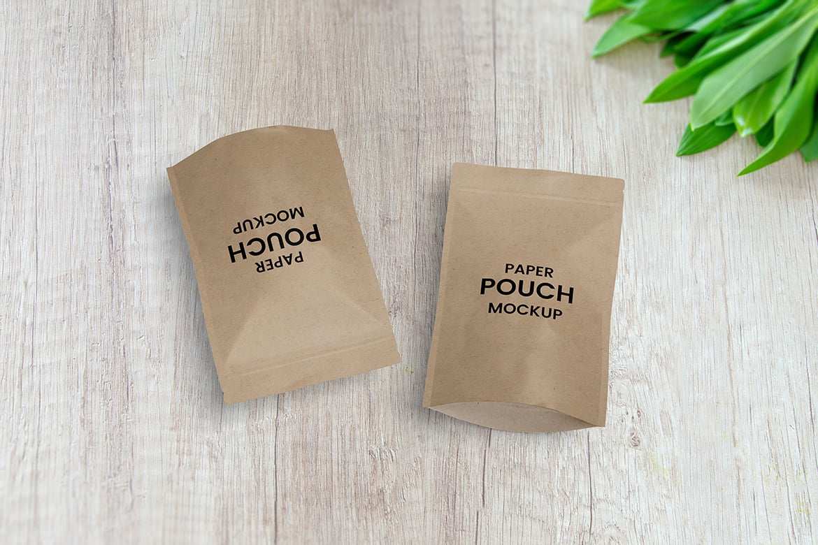 包装袋贴图样机模板 Pouch Packaging Mockup PSD插图1 包装袋贴图样机模板 Pouch Packaging Mockup PSD