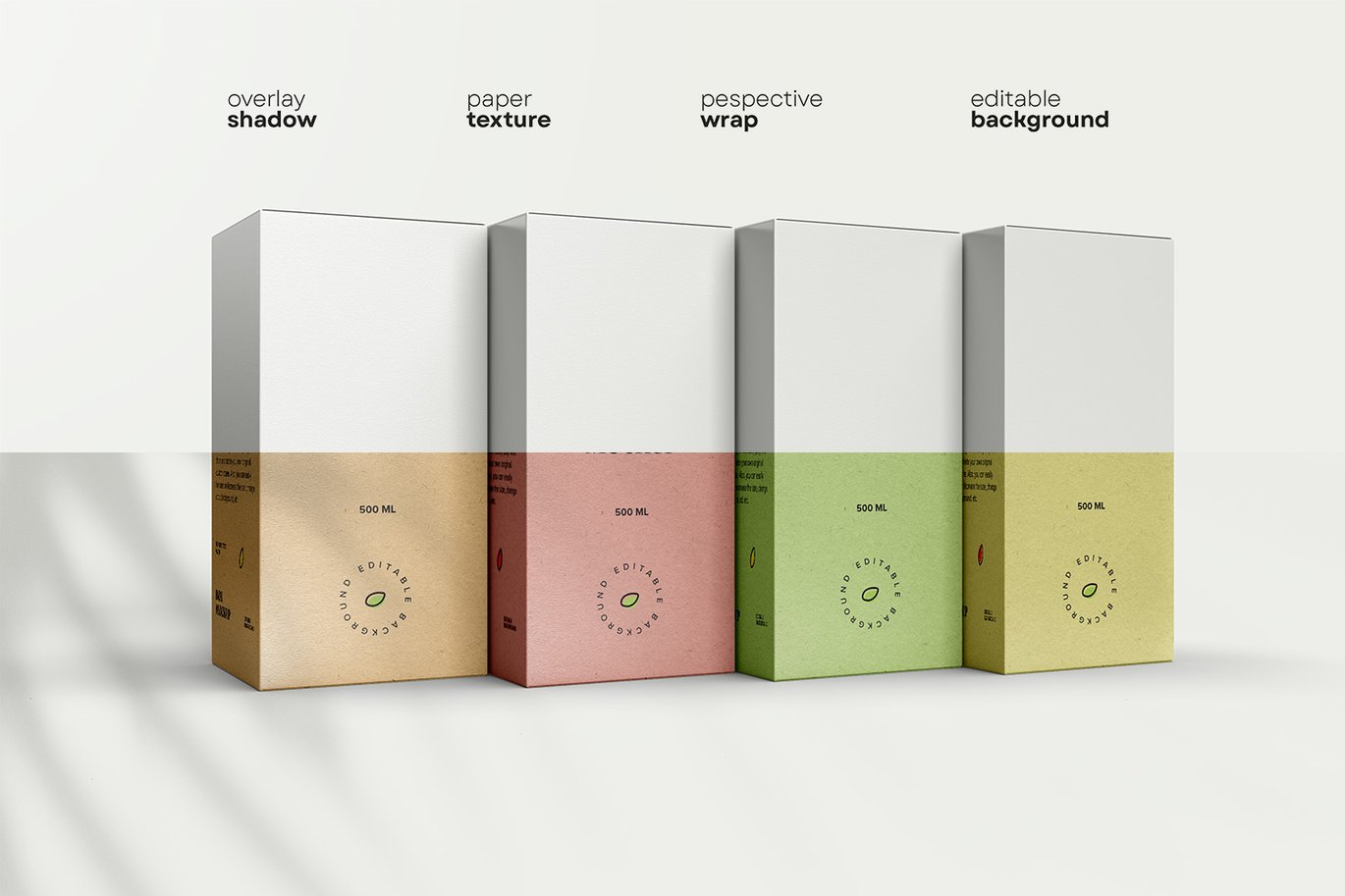 纸质纹理方形盒子样机 box mockup with paper texture插图1 纸质纹理方形盒子样机 box mockup with paper texture