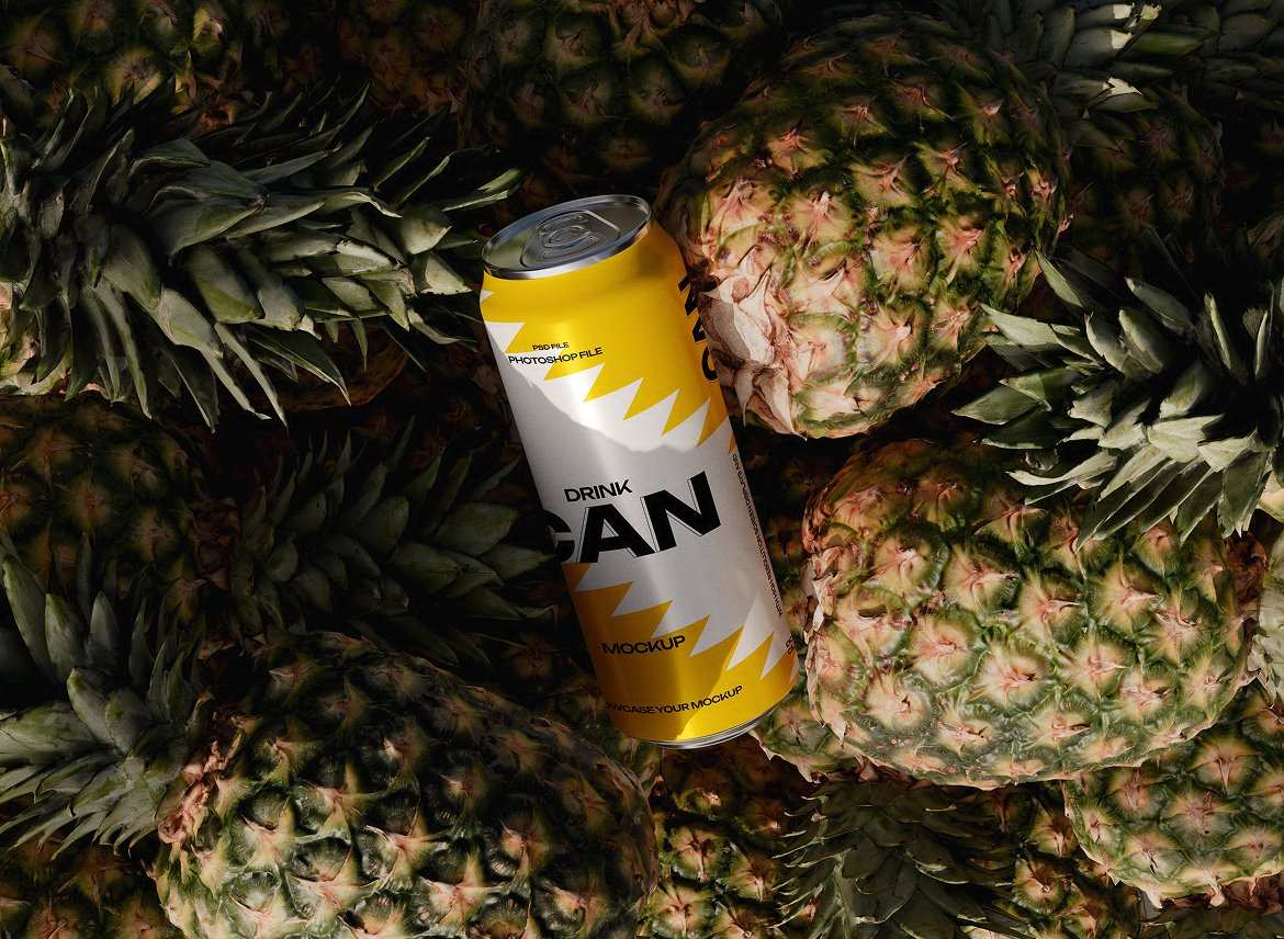 纤薄罐装包装设计样机 Slim Can Mockup Product Mockups ft can packaging插图1 纤薄罐装包装设计样机 Slim Can Mockup Product Mockups ft can packaging