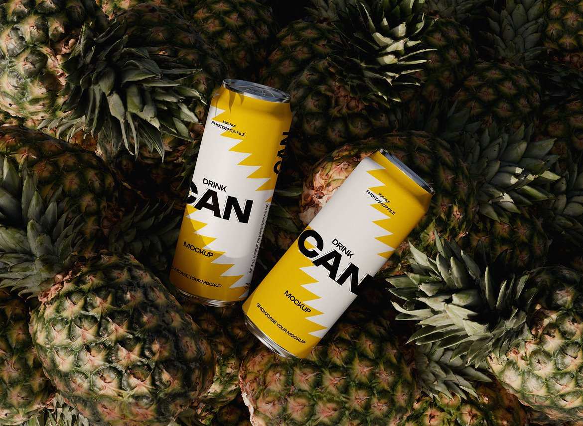 纤薄罐装包装设计样机 Slim Can Mockup Product Mockups ft can packaging插图2 纤薄罐装包装设计样机 Slim Can Mockup Product Mockups ft can packaging