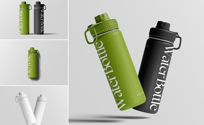 水瓶饮料包装展示样机 Water Bottle Mockup Product Mockups ft water yythk