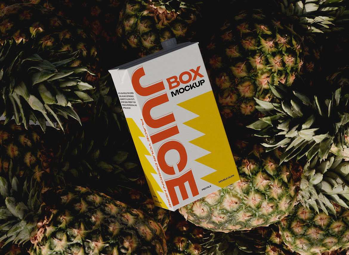 果汁纸盒包装设计样机模版 Juice Box Mockup Product Mockups插图1 果汁纸盒包装设计样机模版 Juice Box Mockup Product Mockups