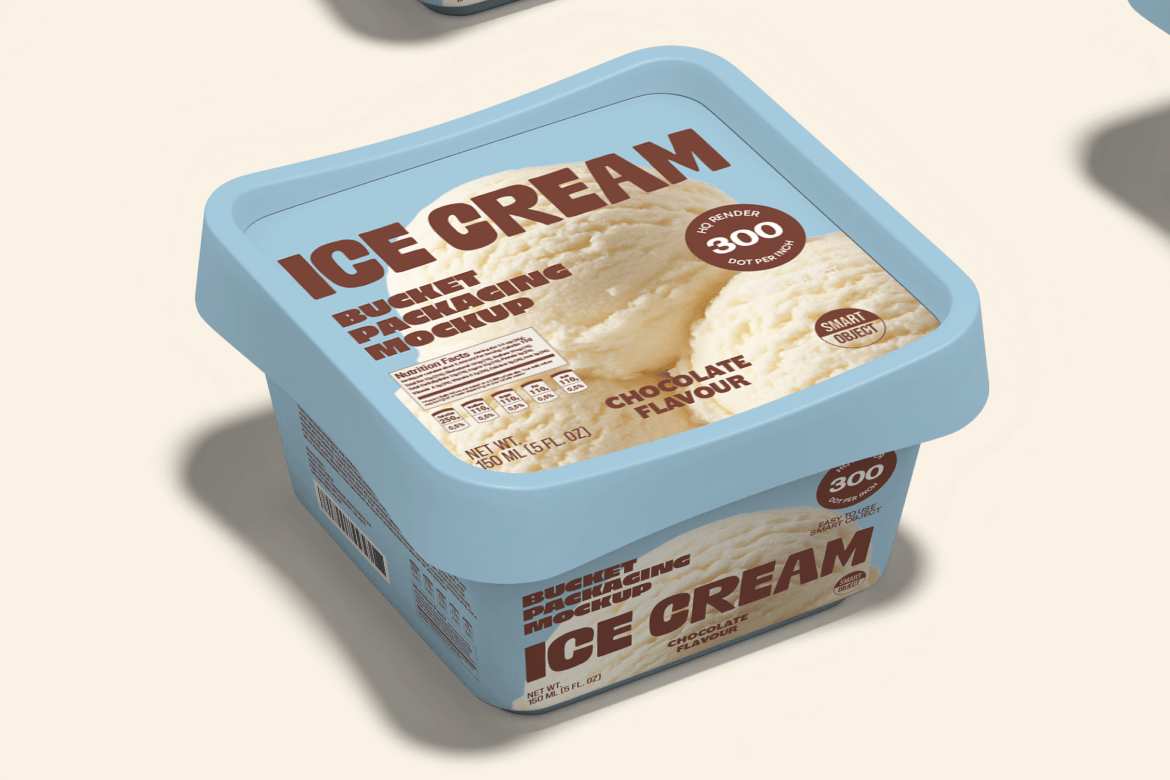 冰淇淋桶包装展示样机 Ice Cream Bucket Mockup Product Mockups ft ice cream插图3 冰淇淋桶包装展示样机 Ice Cream Bucket Mockup Product Mockups ft ice cream