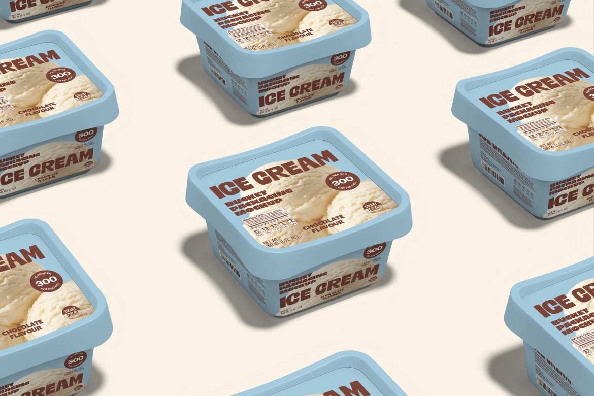 冰淇淋桶包装展示样机 Ice Cream Bucket Mockup Product Mockups ft ice cream插图2 冰淇淋桶包装展示样机 Ice Cream Bucket Mockup Product Mockups ft ice cream