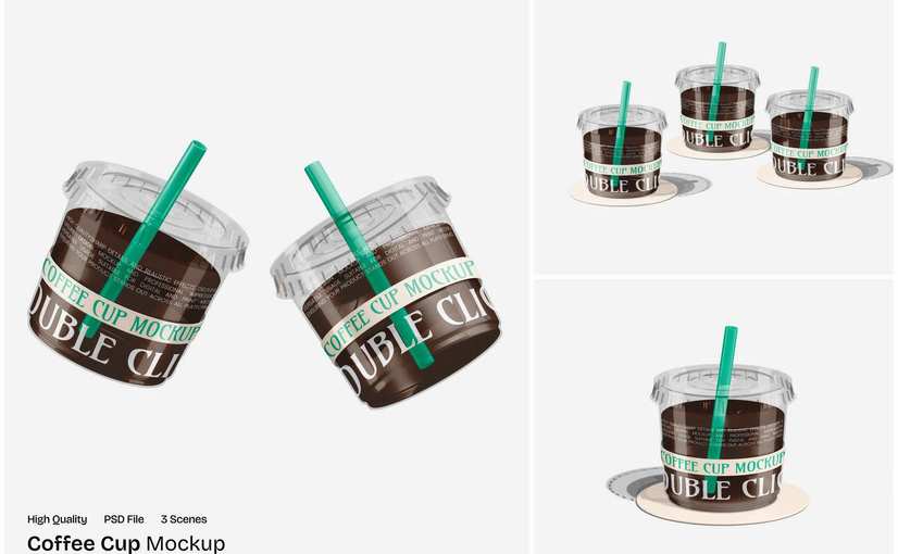 咖啡杯包装设计样机模版 Coffee Cup Mockup Product Mockups