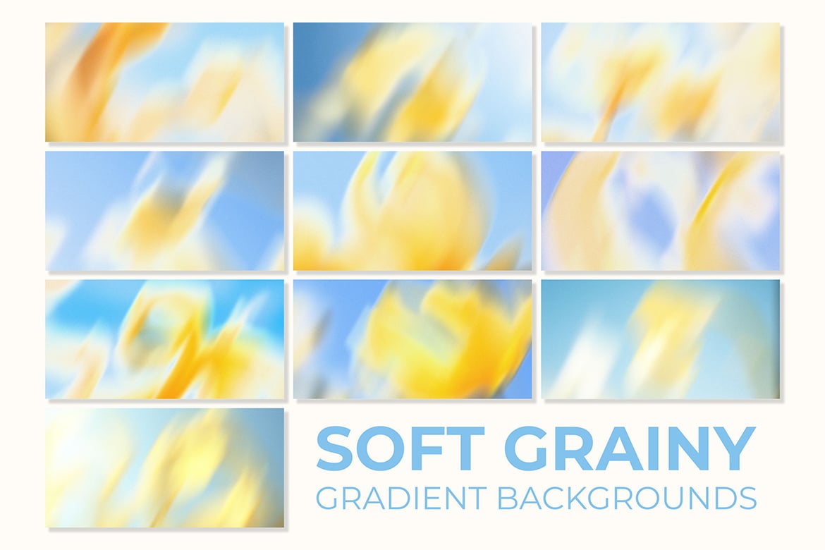 10款柔和颗粒渐变背景 10 Soft Grainy Gradient Backgrounds插图1 10款柔和颗粒渐变背景 10 Soft Grainy Gradient Backgrounds