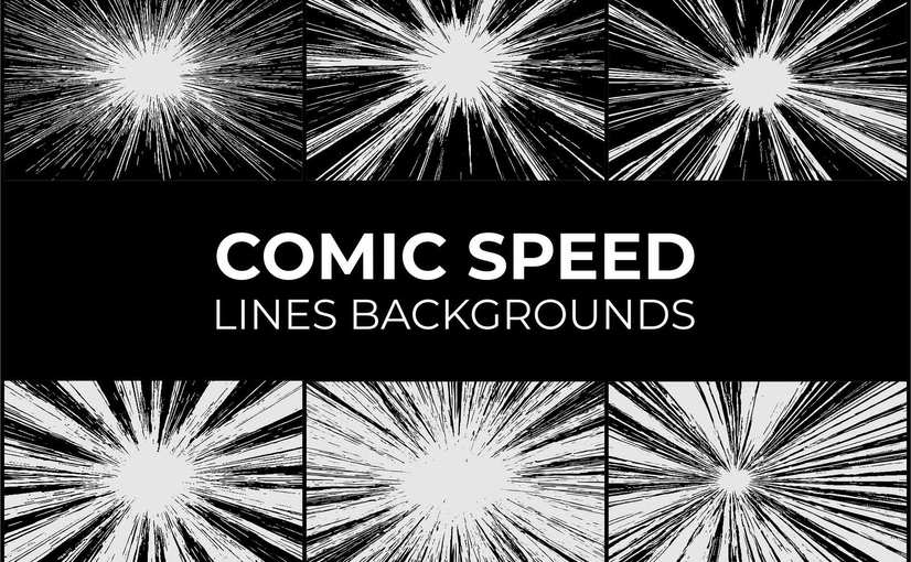 10款漫画速度线背景 10 Comic Speed Lines Backgrounds