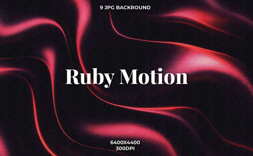 9款红宝石动感波浪背景 Ruby Motion Backgrounds