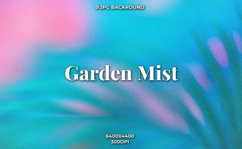 9款花园雾气朦胧背景 Garden Mist Backgrounds