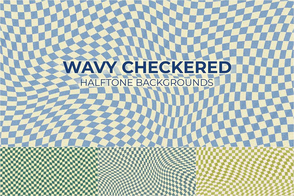 10款波浪格纹半色调背景 10 Wavy Checkered Halftone Backgrounds插图1 10款波浪格纹半色调背景 10 Wavy Checkered Halftone Backgrounds