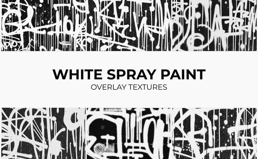 10款白色喷漆叠加纹理 10 White Spray Paint Overlay Textures