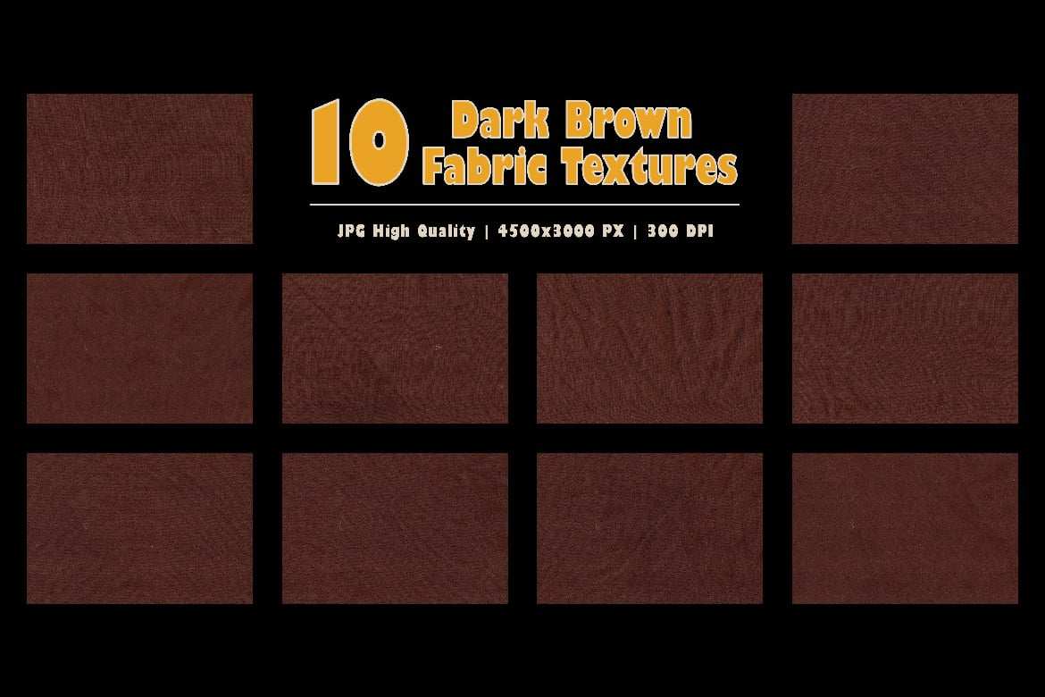 10款深棕色织物纹理背景 Dark Brown Fabric Textures插图1 10款深棕色织物纹理背景 Dark Brown Fabric Textures