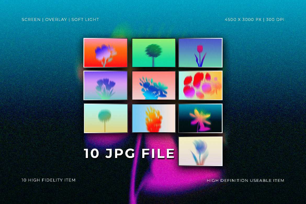 10款生动颗粒光晕背景 Vivid Grainy Bloom Backgrounds插图2 10款生动颗粒光晕背景 Vivid Grainy Bloom Backgrounds