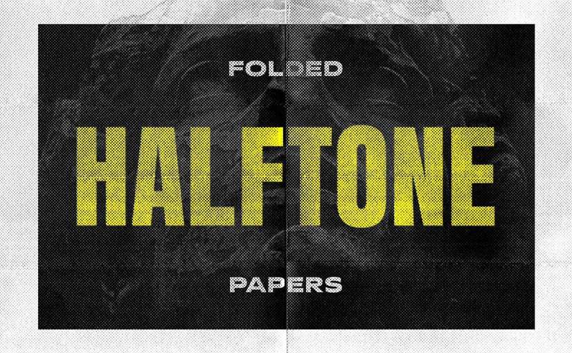 32款折叠半色调纹理系列 Folded Halftone Textures Collection