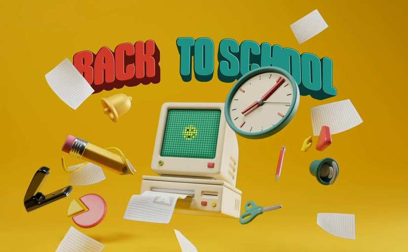 开学季卡通创意标题开场视频AE模板 Back To School Intro