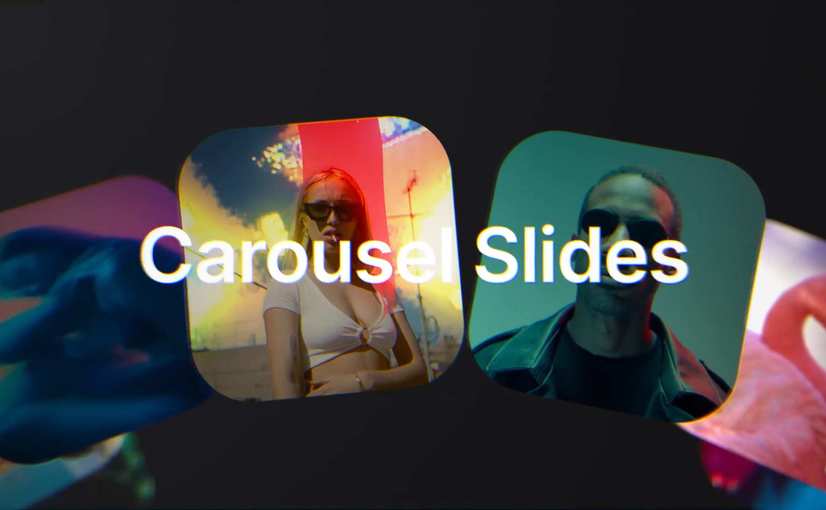 3D旋转木马幻灯片相册视频AE模板 carousel slides