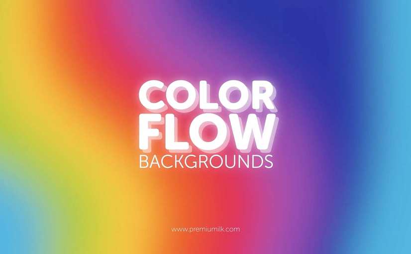 动态彩色粒子流光背景视频素材AE/PR模板 color flow backgrounds