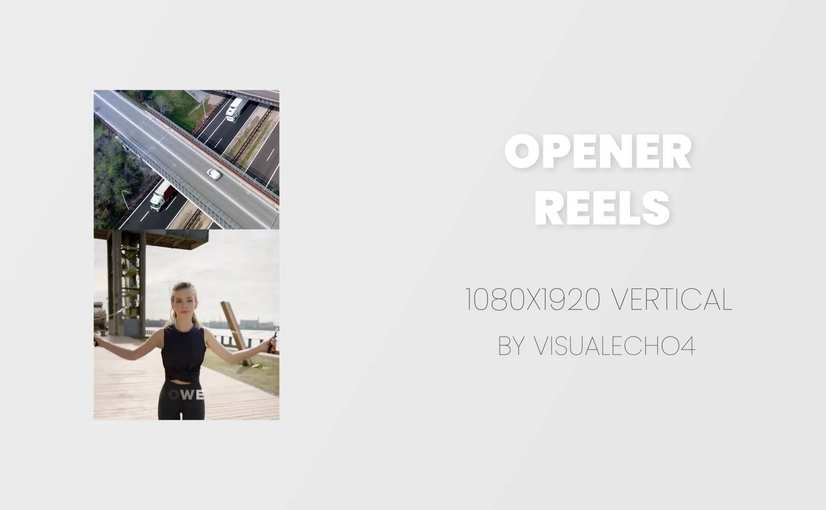 竖版短视频开场片头DaVinci Resolve模板 opener reels vertical