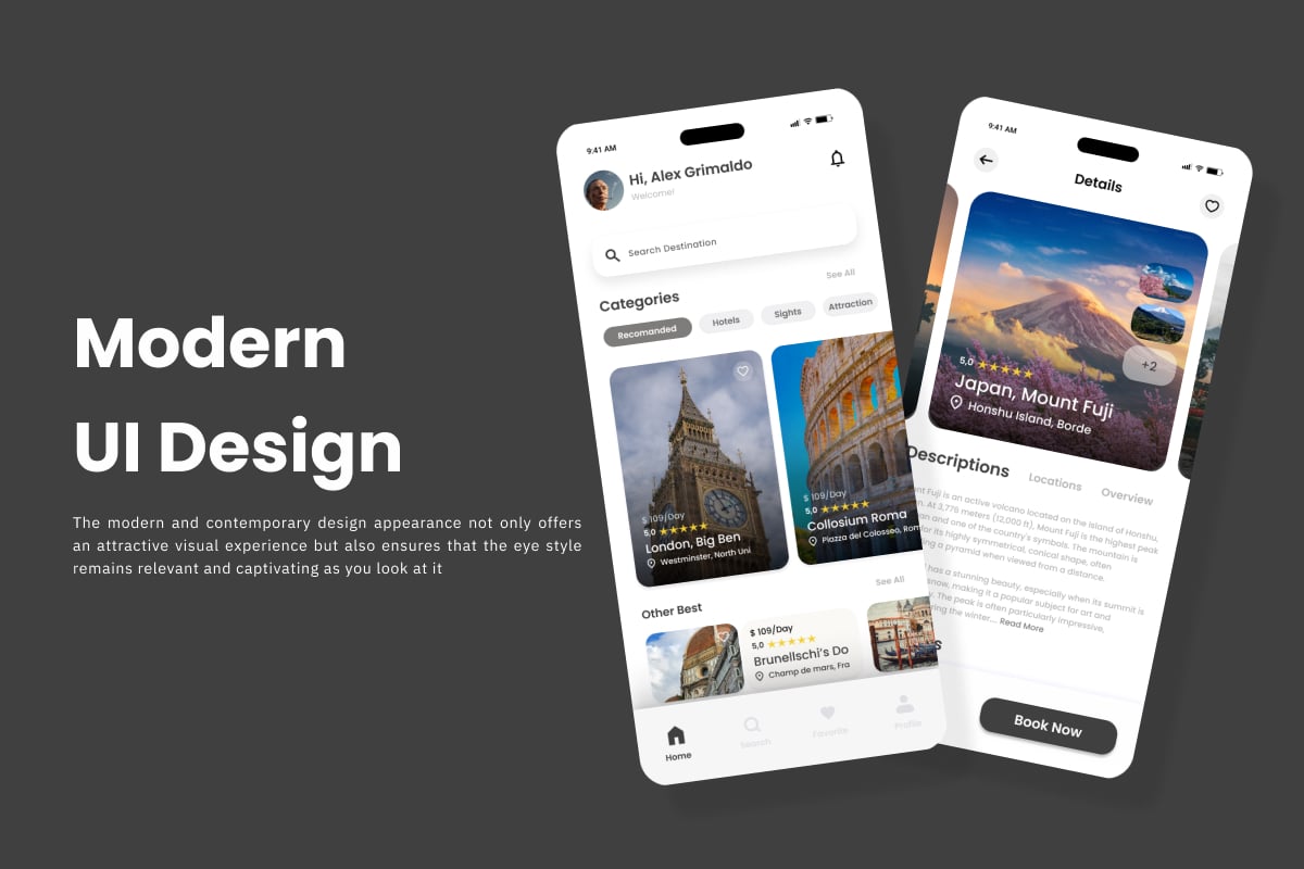 旅行计划App UX/UI设计套件 Advents – Travel Mobile App插图 旅行计划App UX/UI设计套件 Advents - Travel Mobile App